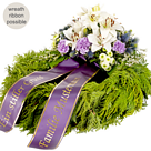 Sympathy Wreath in white and lilac