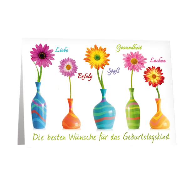 Motivkarte "Die besten Wünsche für das Geburtstagskind"