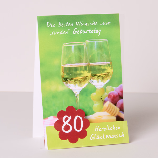 Greeting Card 80th Birthday