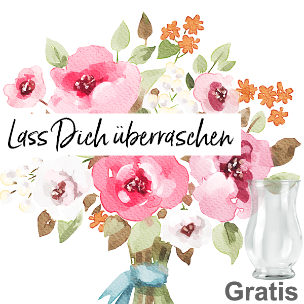 Überraschungs-Strauß mit Vase