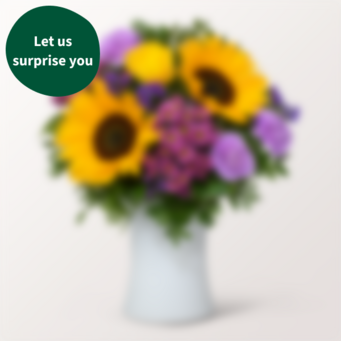 Surprise Flower Bouquet with vase