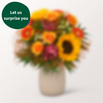 Surprise Flower Bouquet with vase & Teaballs