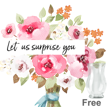 Surprise Flower Bouquet with vase