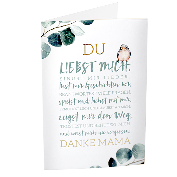 Greeting card "Danke Mama"
