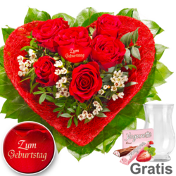 Rosenherz "Zum Geburtstag" Rosenherz "Zum Geburtstag"