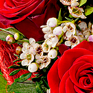 Rose Bouquet "Zum Geburtstag" with vase & Ferrero Raffaello