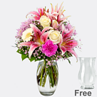 Flower Bouquet Glücksmoment with vase