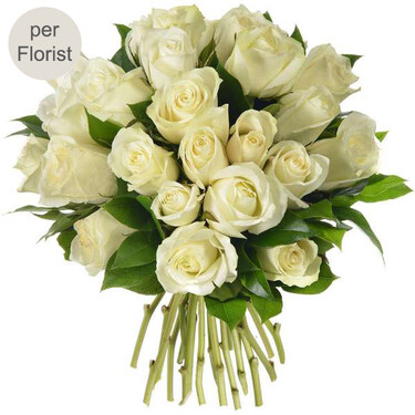 Bouquet of white roses