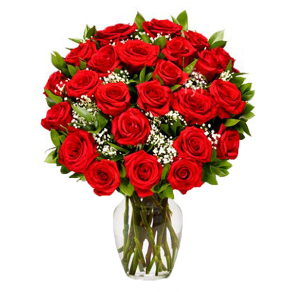 Rote langstielige Rosen