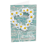Greeting card "Gute Besserung" with sparkles