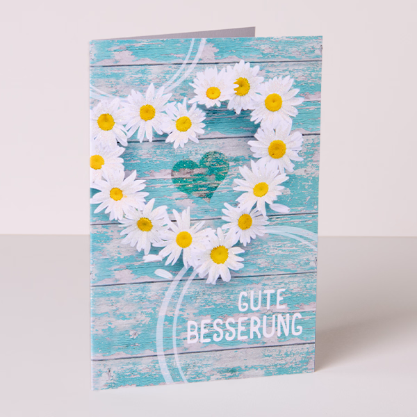 Greeting Card „Gute Besserung“ with Sparkles