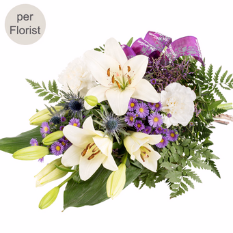 Symbathy Arrangement in white and lilac