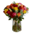 Bouquet of mixed coloured roses