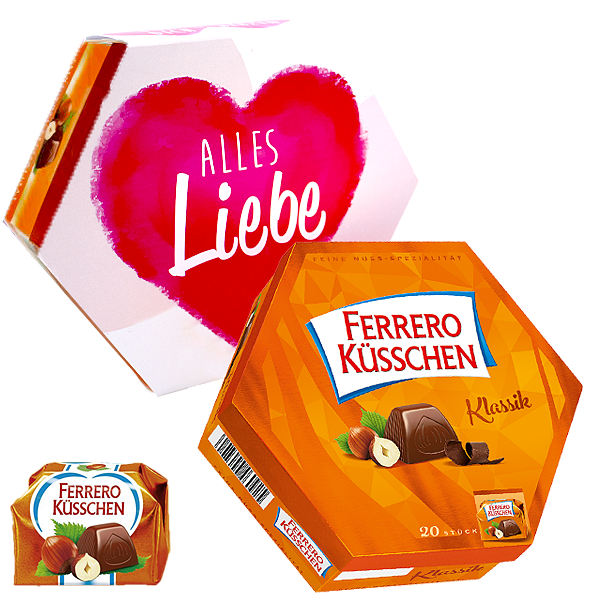 Ferrero Küsschen mit Banderole "Alles Liebe"