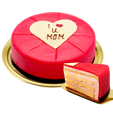 Dessert Raspberry Cake "I love u MOM"