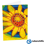 Motivkarte Sonnenblume der Lebenshilfe e.V.