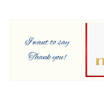 Personal greeting card with Merci: Danke (250 g)