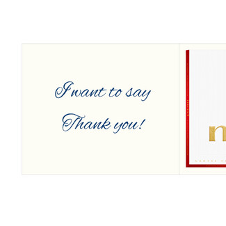 Personal greeting card with Merci: Danke (250 g)