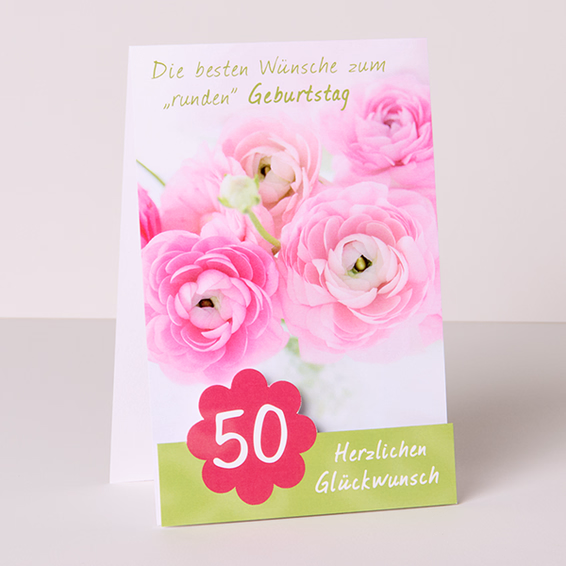 Jubiläumskarte zum 50. Geburtstag