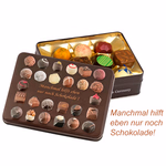 Gift box „Sometimes only chocolate helps“