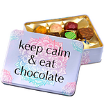 Präsentdose "keep calm and eat chocolate"