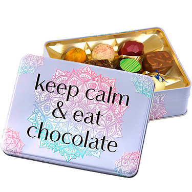 Gift box "keep calm and eat chocolate"