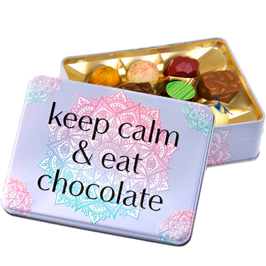 Präsentdose "keep calm and eat chocolate"