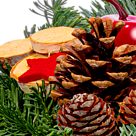 Weihnachtskranz (Ø 30cm) mit Lichterkette, mit 2 Ferrero Rocher