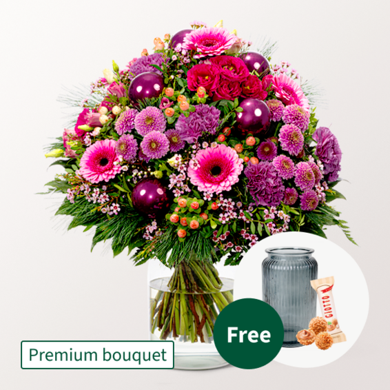 Premium Bouquet Weihnachtszeit with Premium Vase