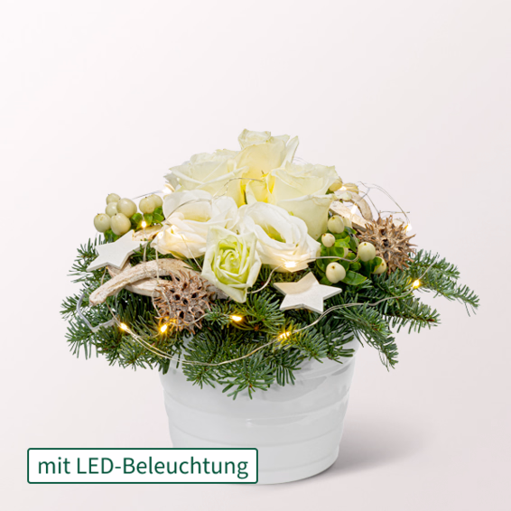 Arrangement Winterwunderland mit Lichterkette