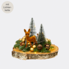 Wintertraum auf Holz mit Lichterkette