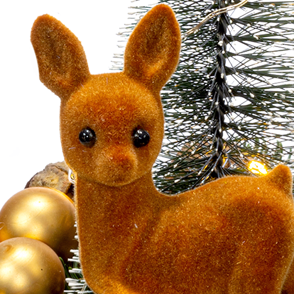 Winter Dream on Wood with X-Mas lights