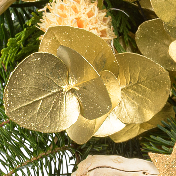 Winterstrauß Sternschnuppe mit Vase