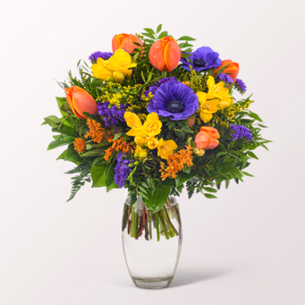 Blumenstrauß Frühlingsbote mit Vase