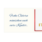 Persönliche Grußkarte mit Merci: Frohe Ostern (250g)