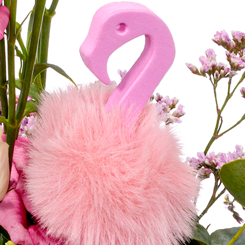 Blumenstrauß Rosa Himmel mit Vase & Ferrero Giotto 3er