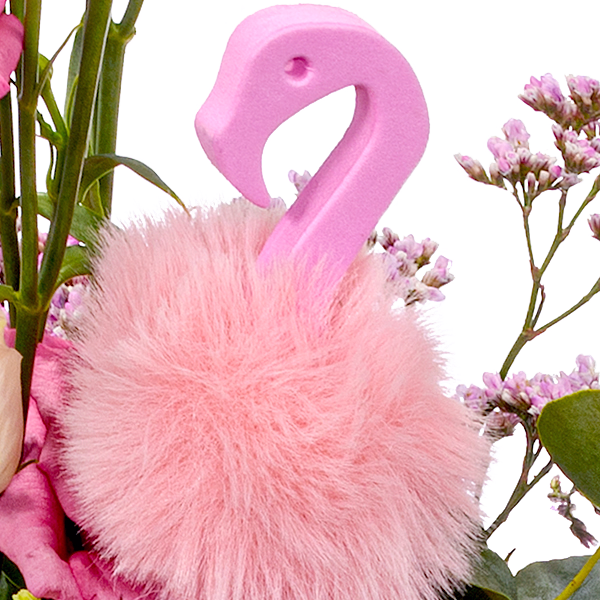 Blumenstrauß Rosa Himmel mit Vase & Ferrero Giotto 3er