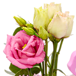 Blumenstrauß Rosa Himmel mit Vase