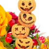 Blumenstrauß Happy Halloween mit Vase & Teaballs & Ferrero Giotto 3er