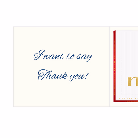 Personal greeting card with Merci: Ein kleines Dankeschön (250 g)