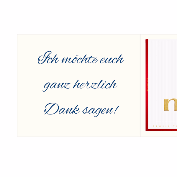 Persönliche Grußkarte mit Merci: Ein kleines Dankeschön (250 g)