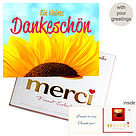 Personal greeting card with Merci: Ein kleines Dankeschön (250g)