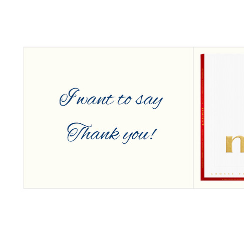 Personal greeting card with Merci: Rosen (250 g)