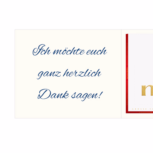 Persönliche Grußkarte mit Merci: Gänseblümchen (250 g)