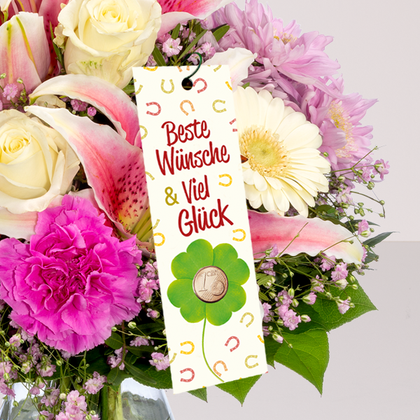Flowercard with Lucky Coin