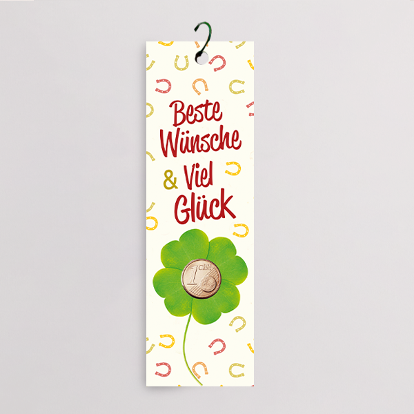 Blumenstecker mit echtem Cent-Stück
