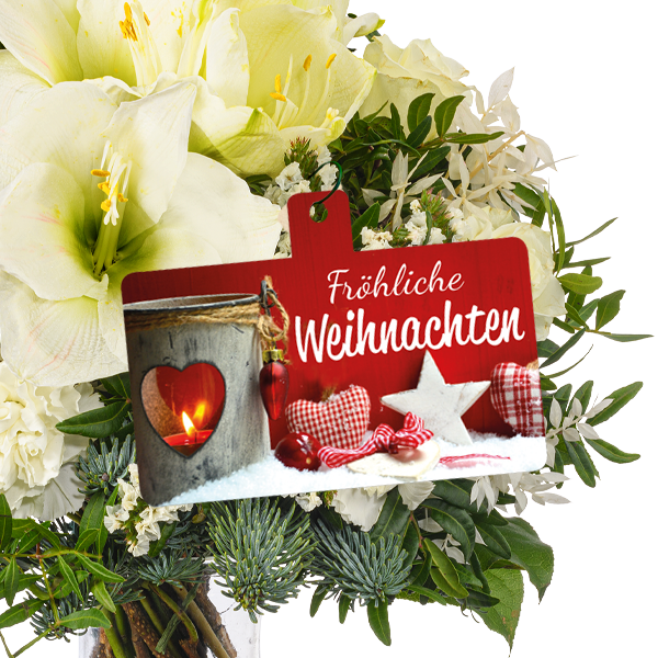 Blumenstecker "Fröhliche Weihnachten"