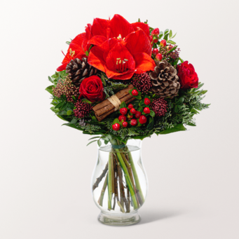 Blumenstrauß Winterlust mit Vase