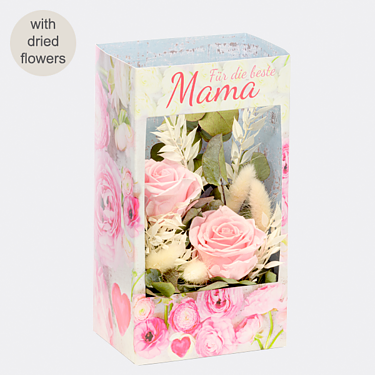 Flowers in a window box "Für die beste Mama"