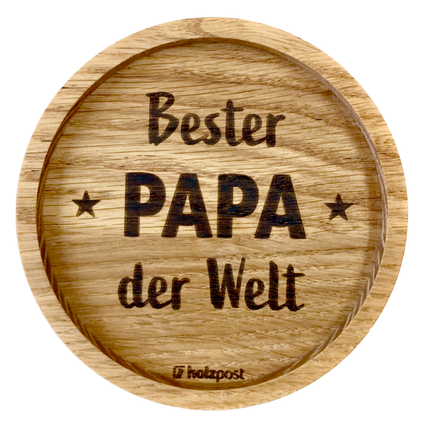 Holz Untersetzer "Bester Papa der Welt"